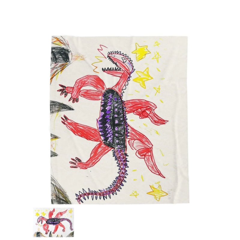 personalize kid's art to blanket2