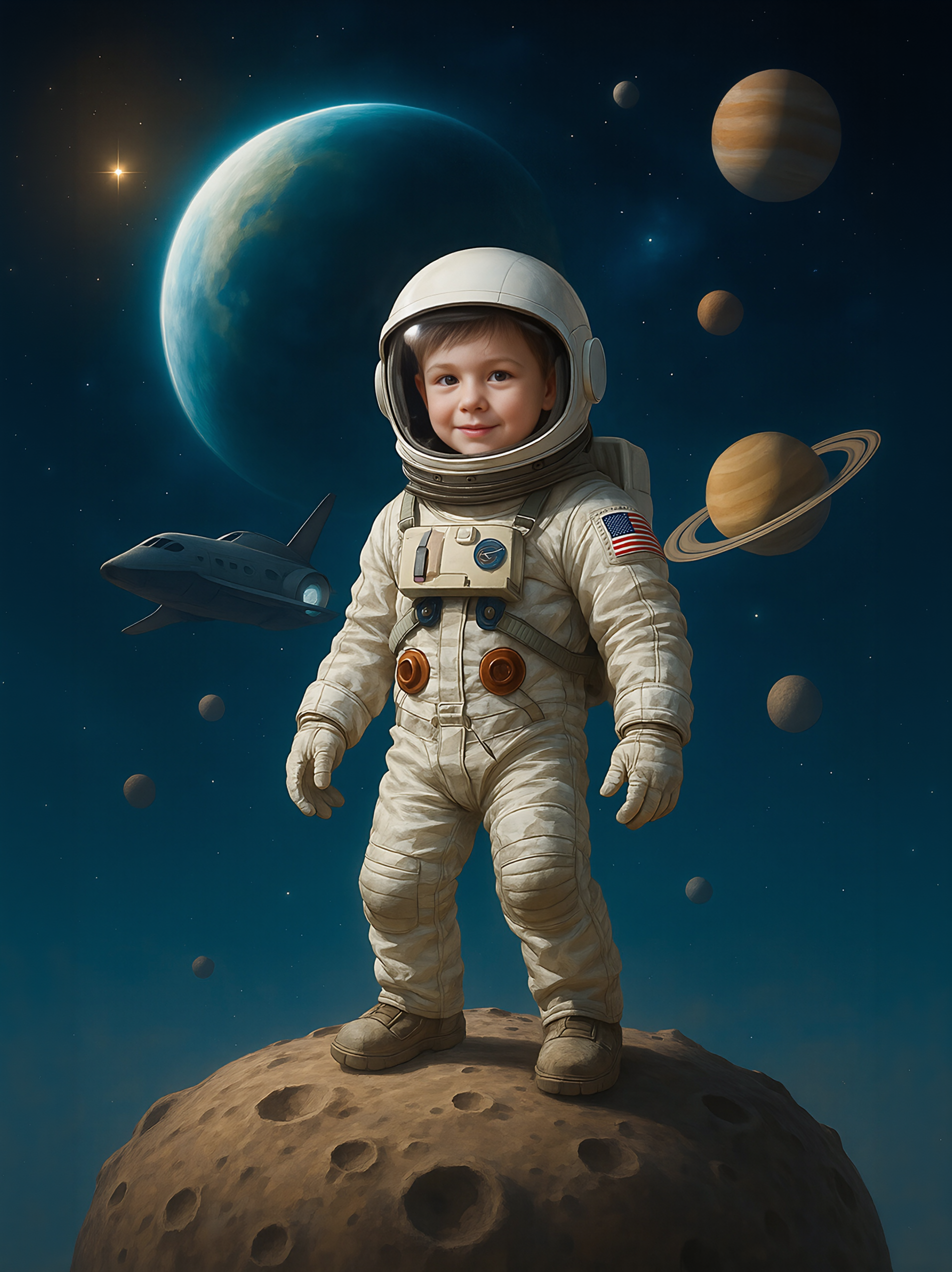 Your Photo to Little Astronaut